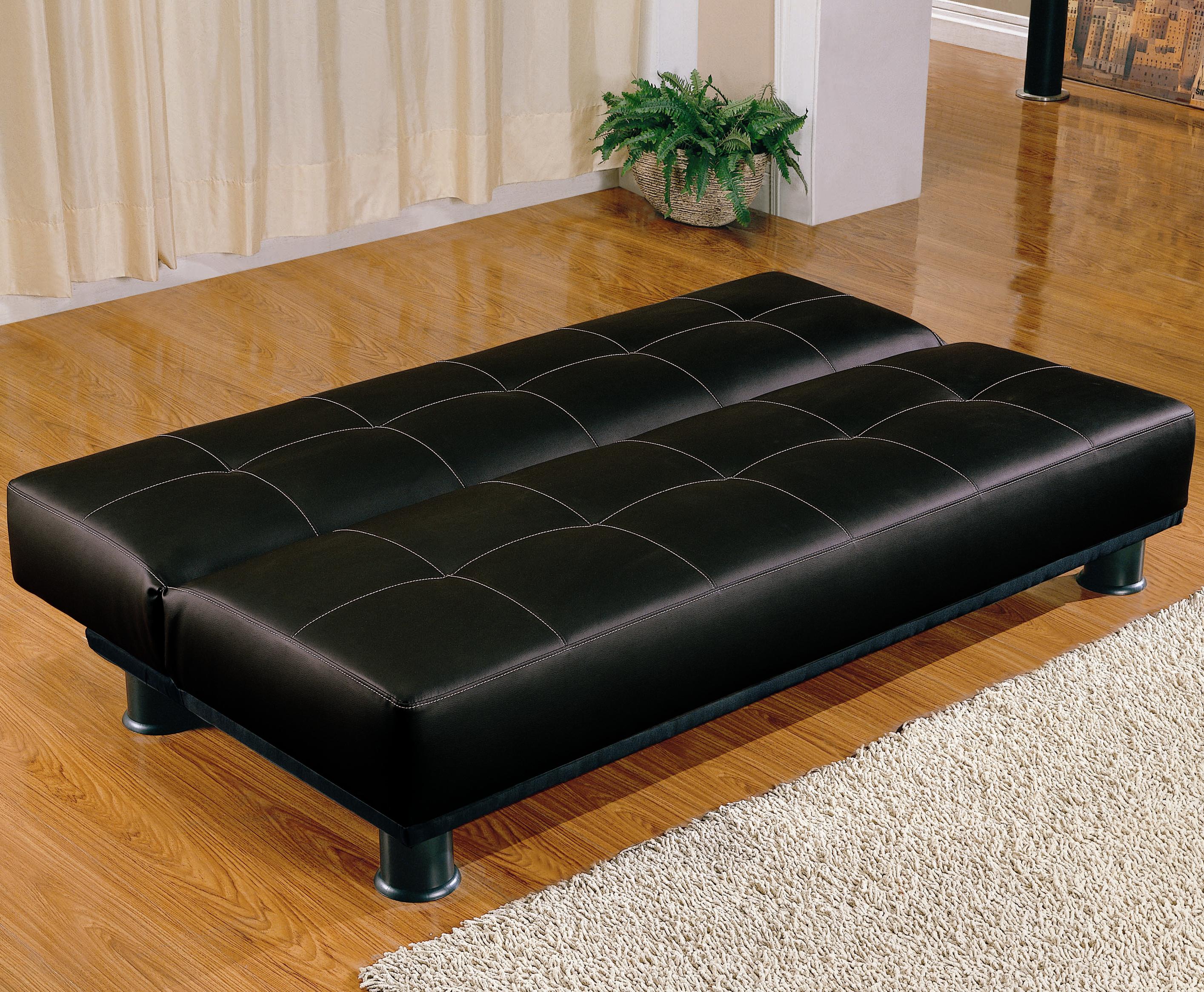 Coaster Sofa Beds and Futons Contemporary Armless Convertible Sofa Bed